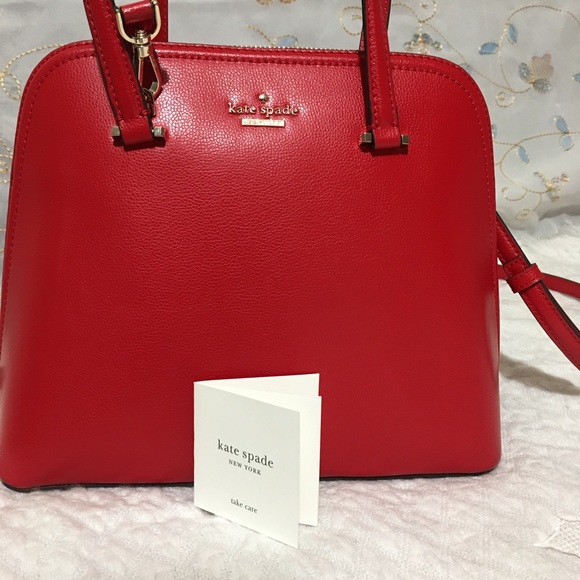 KATE SPADE RED SATCHEL MEDIUM DOME - Picture 5 of 14